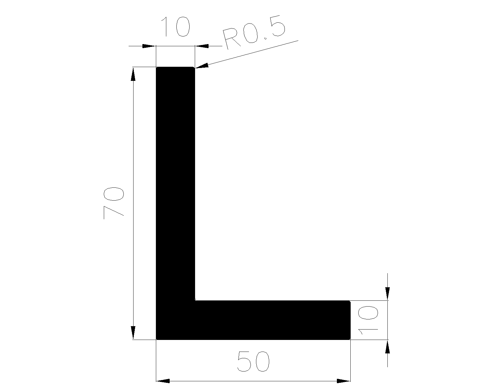 19990365KG - Gummi-„L”-Profil - Winkelprofile / L-Profile