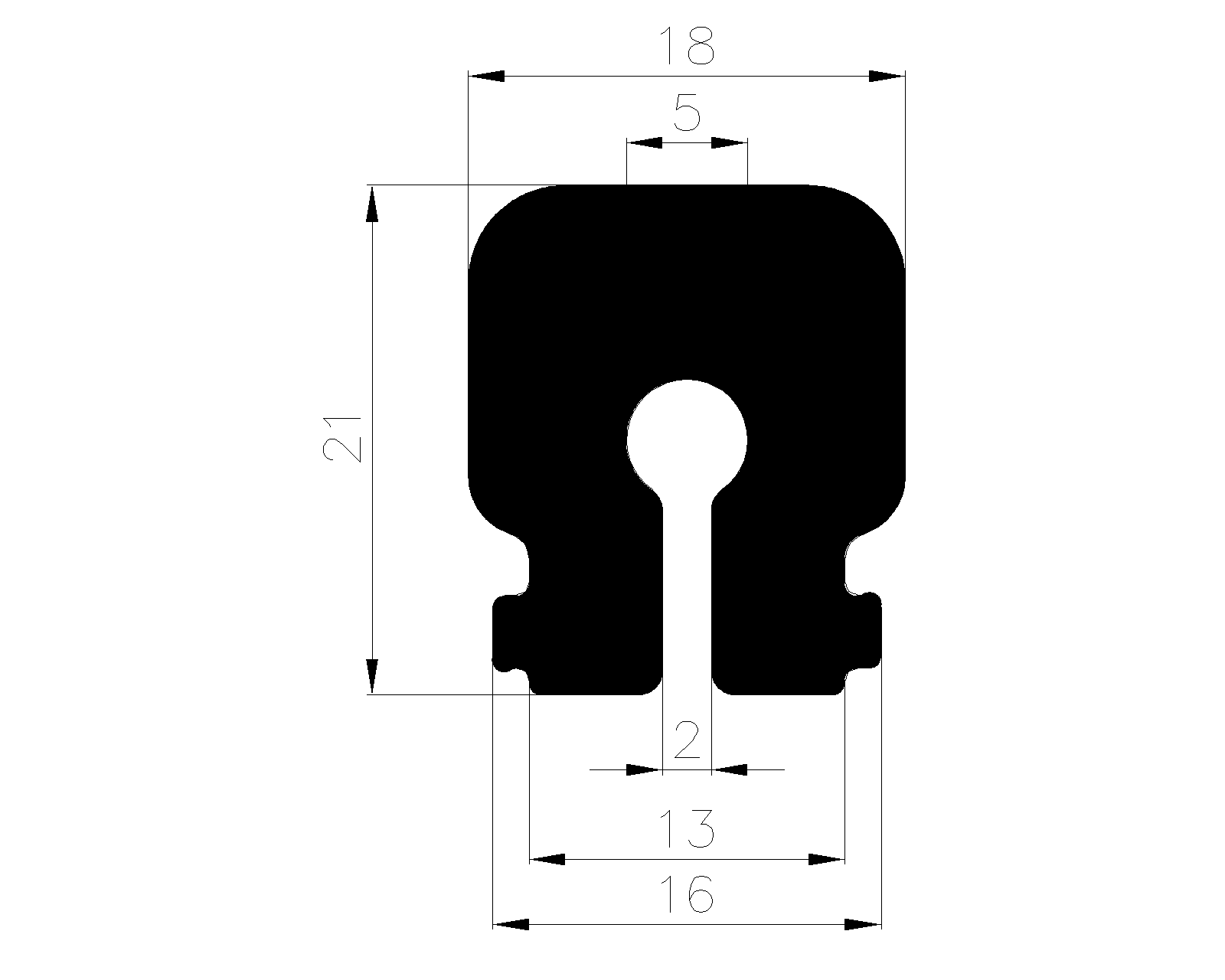 19940380KG - Gummiprofile - Rechteck-Profile