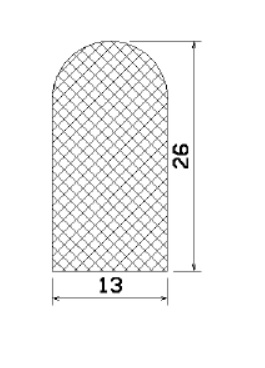 MZS 25213 - EPDM rubber profiles - Semi-circle, D-profiles