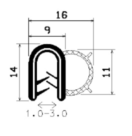 SD-0090 - Co-Ex-Profile mit Metalleinsätze - Kantenschutzprofile